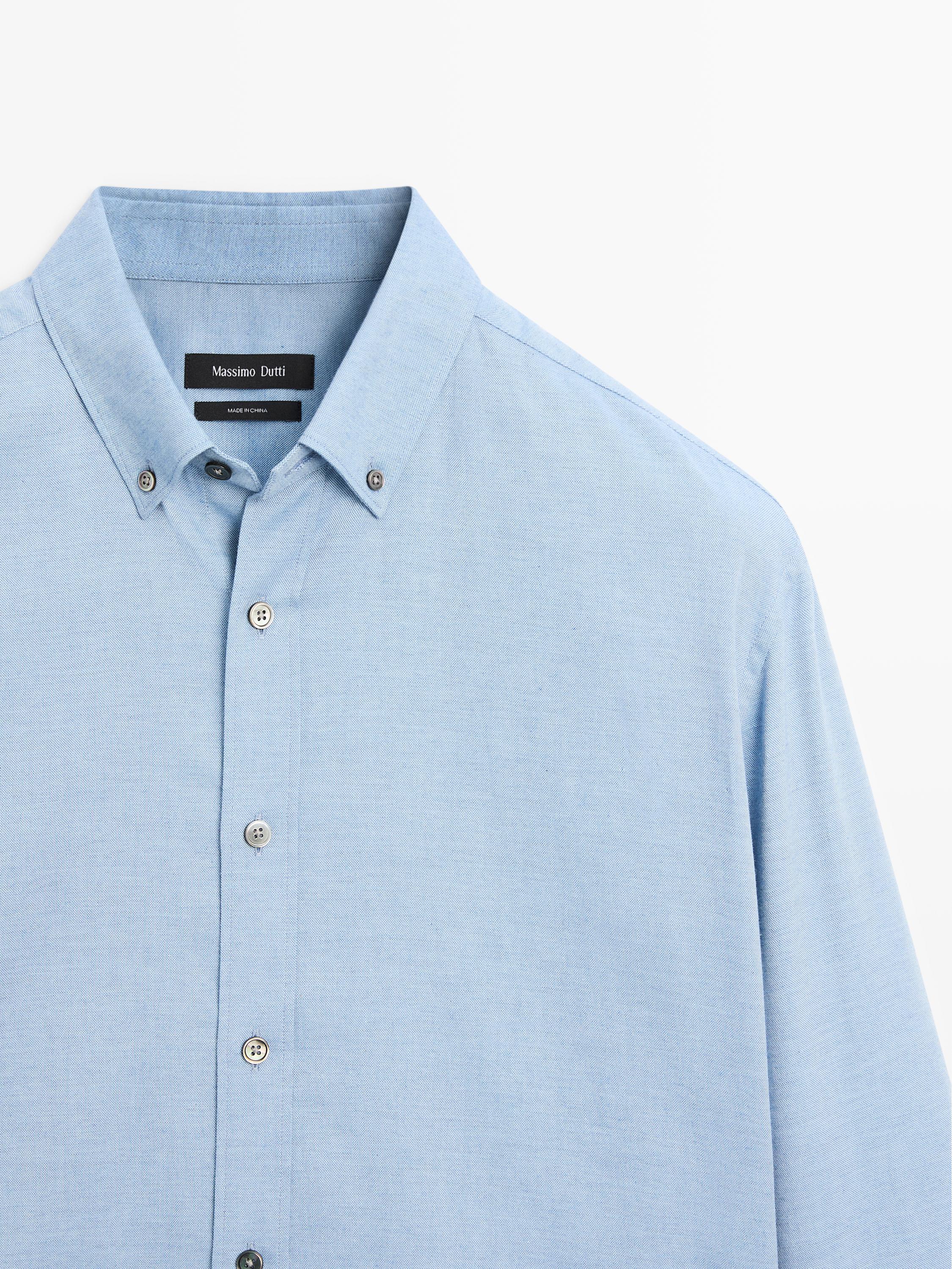 Soft regular fit melange shirt